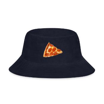 pizza, slice, pizza slice, dripping, pepperoni - Bucket Hat - navy - Front