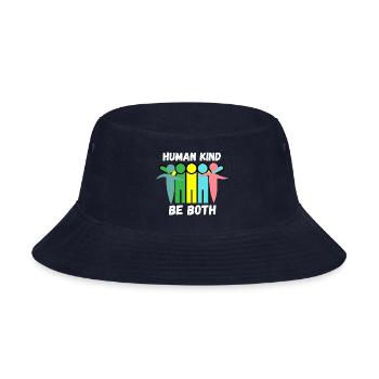 HUMAN KIND be both - Bucket Hat - navy - Front