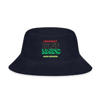 Leap day when legends are born. - Bucket Hat - navy - Front