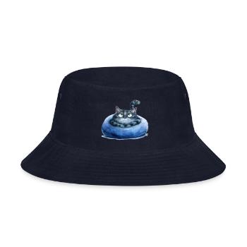 Funny Cat - Bucket Hat - navy - Front