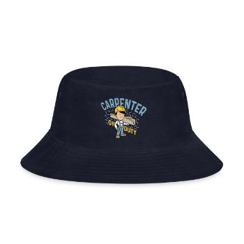 Carpenter on Duty Diligent Worker Gift - Bucket Hat - navy - Front