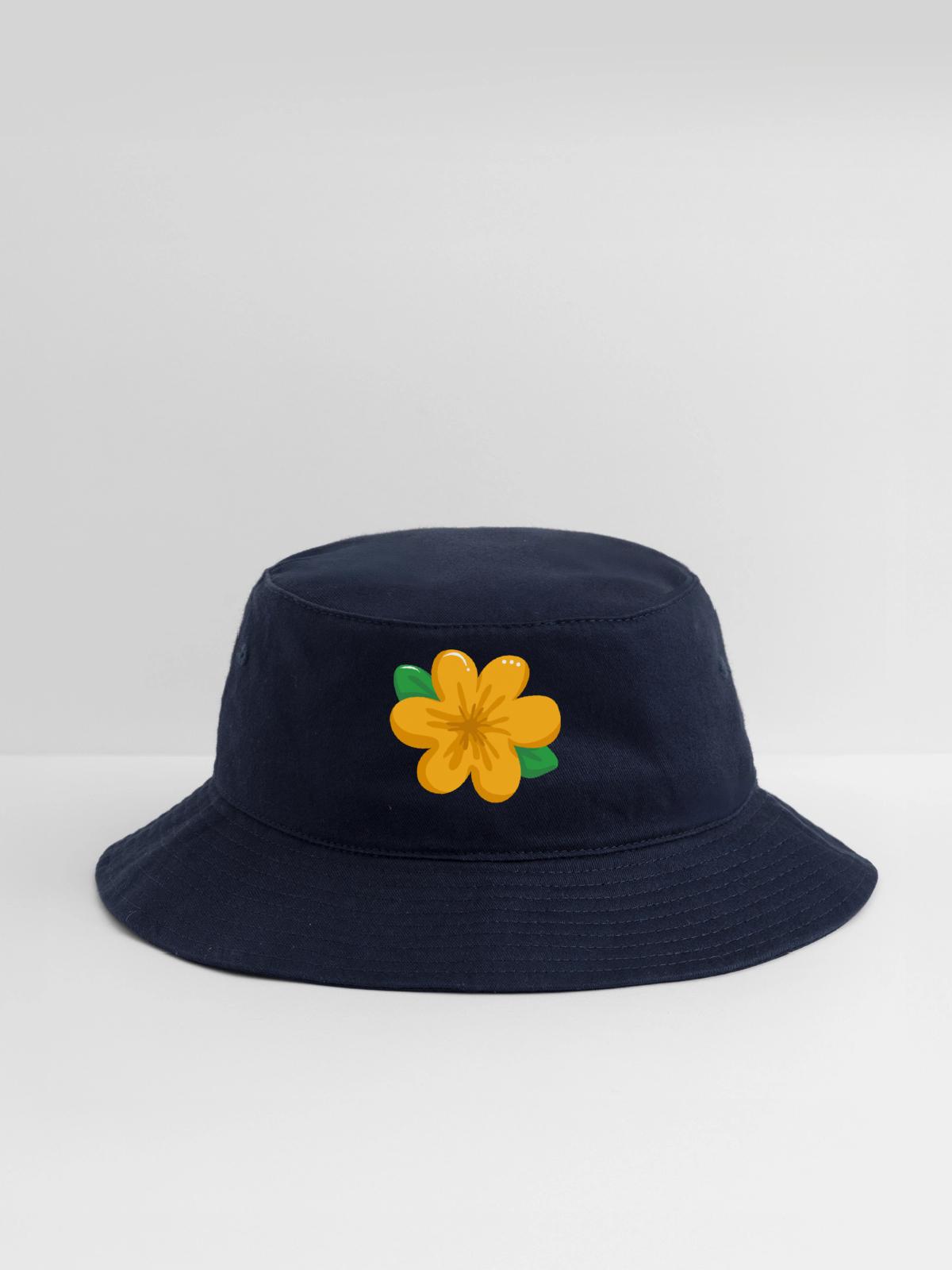 flower 1 1 - Bucket Hat - navy - Front
