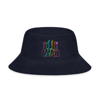 CELEBRATE DIVERSITY GUITARIST Musician E Guitar - Bucket Hat - navy - Front