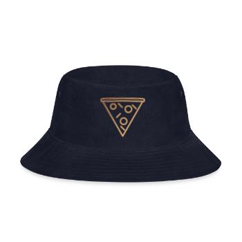 Neon Pizza Slice - Bucket Hat - navy - Front