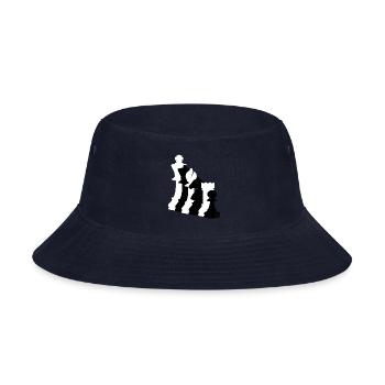 Chess Pieces Chess Player Titled Player Chess - Bucket Hat - navy - Front