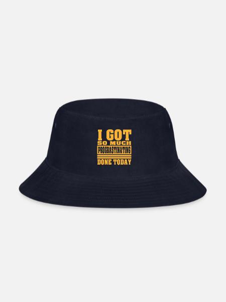Funny Quote - Bucket Hat - navy