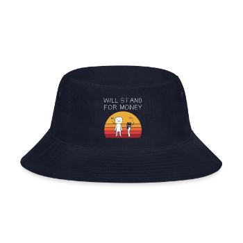 Funny Memes Money Meme - Bucket Hat - navy - Front