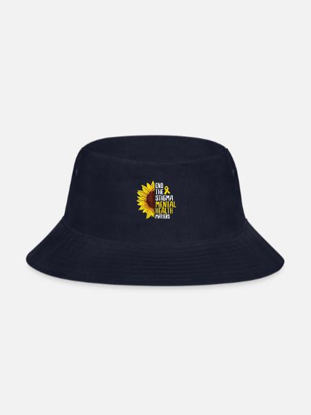 End The Stigma Mental Health Mental Awareness - Bucket Hat - navy