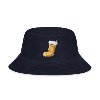 Sock For Your Chimney For Christmas With Bitcoin - Bucket Hat - navy - Front