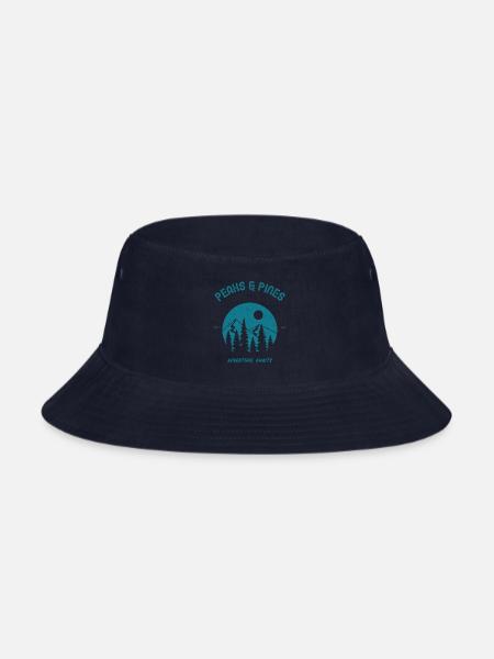 Peaks and Pines Adventure Awaits - Bucket Hat - navy