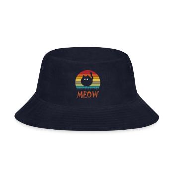 Funny Cat - Bucket Hat - navy - Front