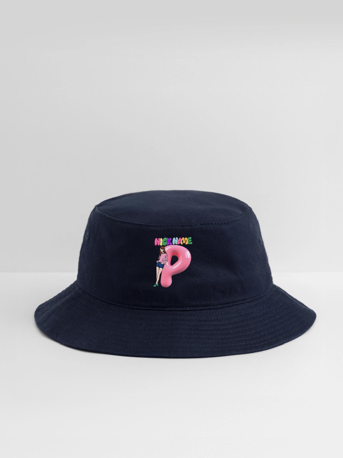 Nick Name P - Bucket Hat - navy - Front