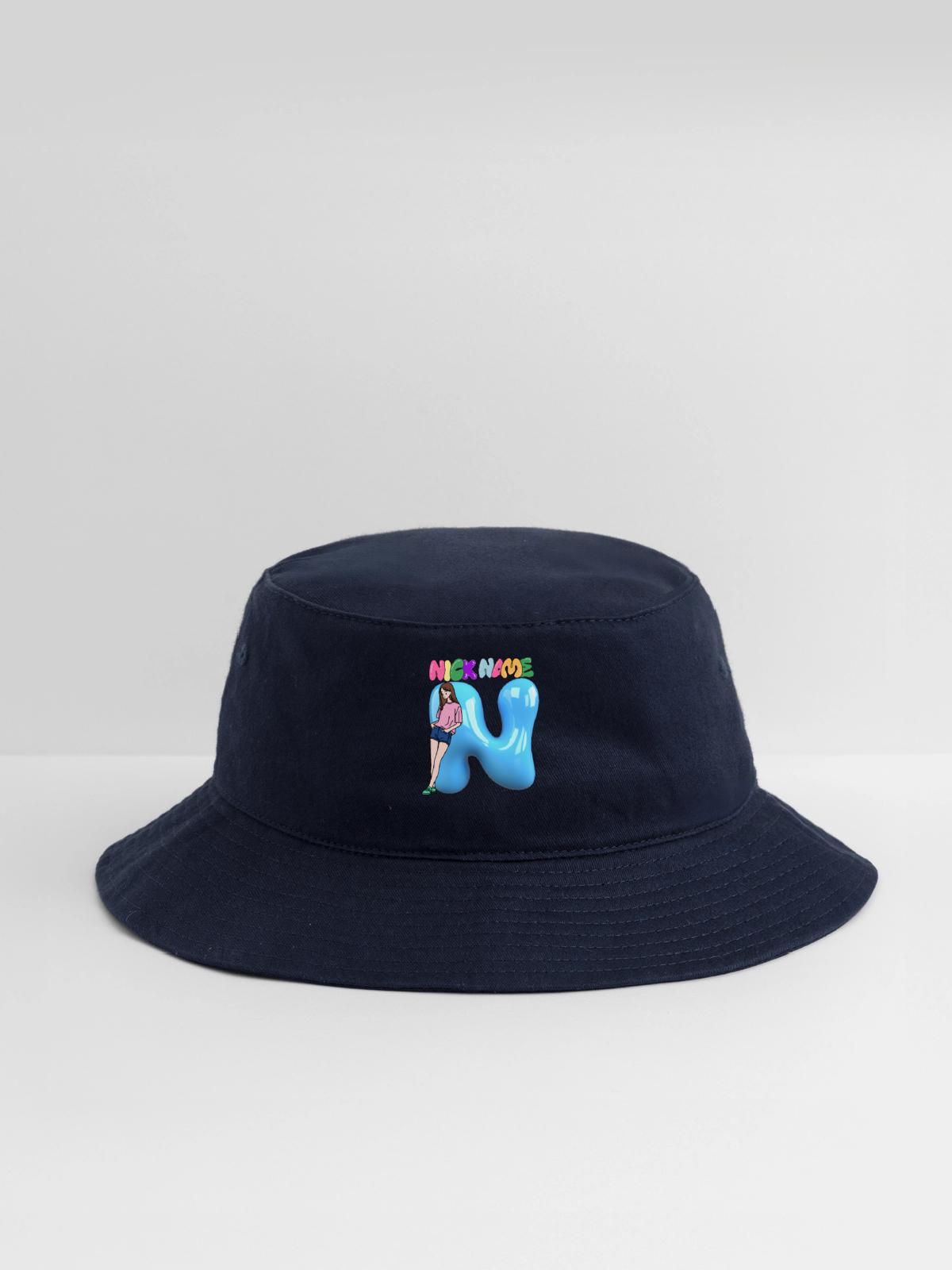 Nick Name N - Bucket Hat - navy - Front
