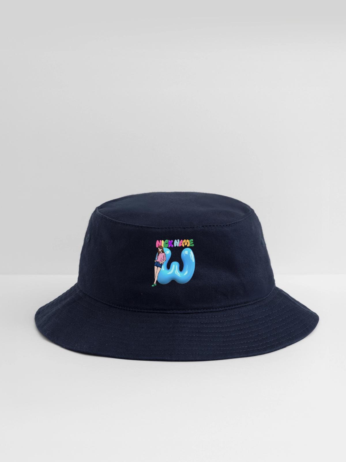 Nick Name W - Bucket Hat - navy - Front