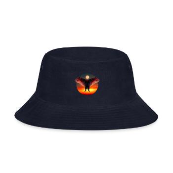 Mothman at sunset - Bucket Hat - navy - Front