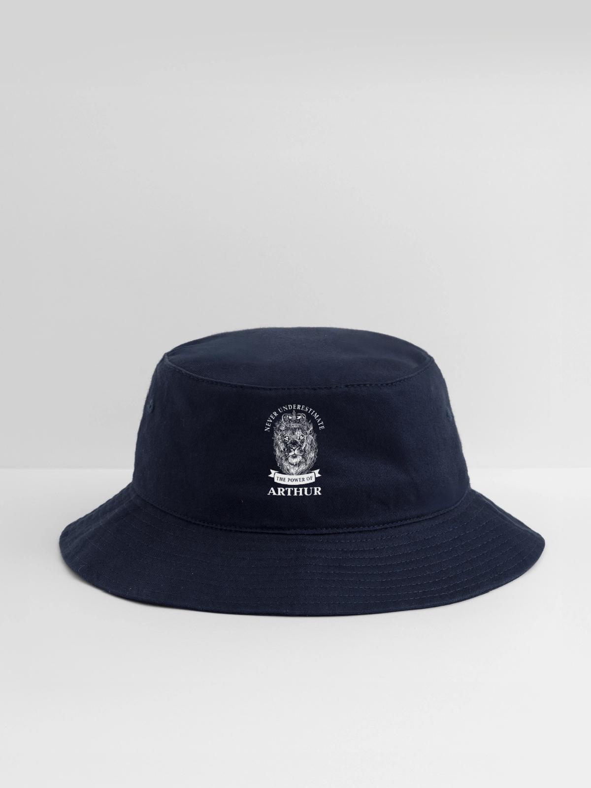 Arthur Gift Name Lion - Bucket Hat - navy - Front