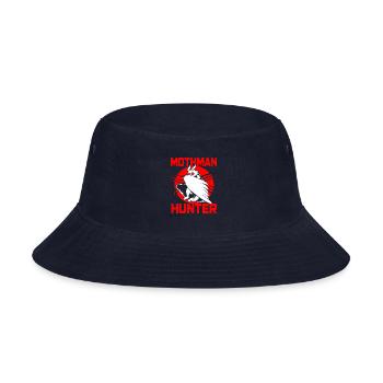 Cryptozoologist Cryptid Folklore Funny Mothman - Bucket Hat - navy - Front