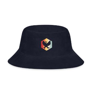 Cryptozoology Mythical Creature Retro Mothman - Bucket Hat - navy - Front
