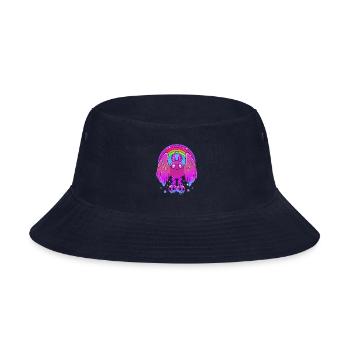 Pastel Gothic Rainbow Mothman - Bucket Hat - navy - Front