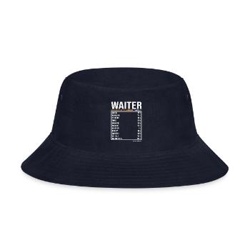 Waiter Daily Value funny Waiter - Bucket Hat - navy - Front