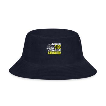 Excavator Operator, Dig out stuff - Bucket Hat - navy - Front