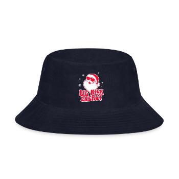 Funny Big Nick Energy Santa Xmas Christmas T-Shirt - Bucket Hat - navy - Front