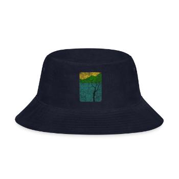 Art T ShirtLone Tree T Shirt by bulografik - Bucket Hat - navy - Front