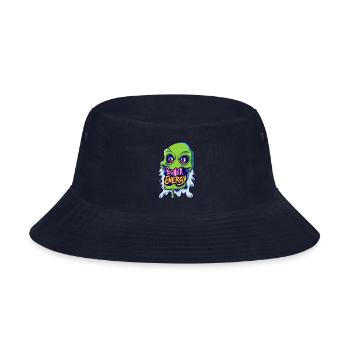 Retro Groovy Big Nick Ghost Face Energy green - Bucket Hat - navy - Front