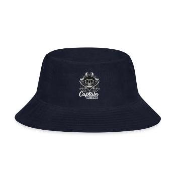 Captain Dad Beard Captain Boot Sailing Sailing - Bucket Hat - navy - Front