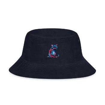 Funny Cat - Bucket Hat - navy - Front
