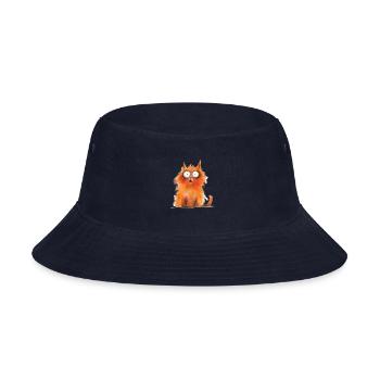 Funny Cat - Bucket Hat - navy - Front