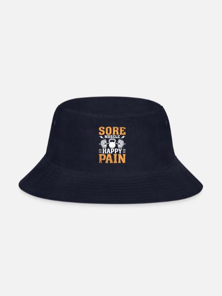 Sore Muscle Happy Pain - Bucket Hat - navy