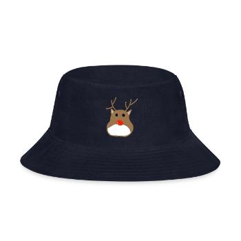 Hand drawing deer head. - Bucket Hat - navy - Front
