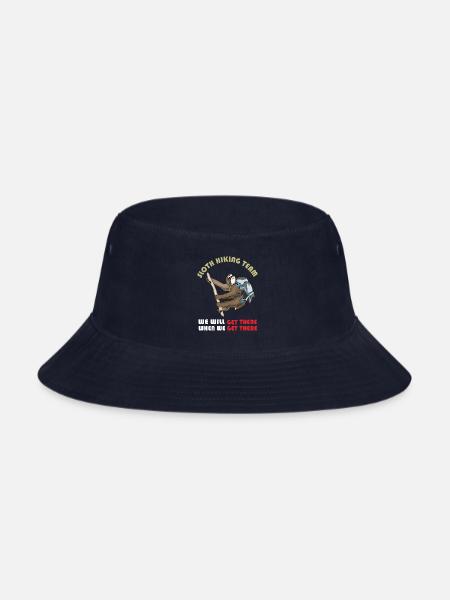 Sloth Hiking Team We Will Get There When We Get - Bucket Hat - navy