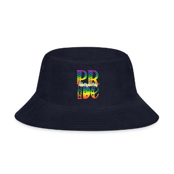 Aberdeen Gay Pride In Art Block Letters - Bucket Hat - navy - Front