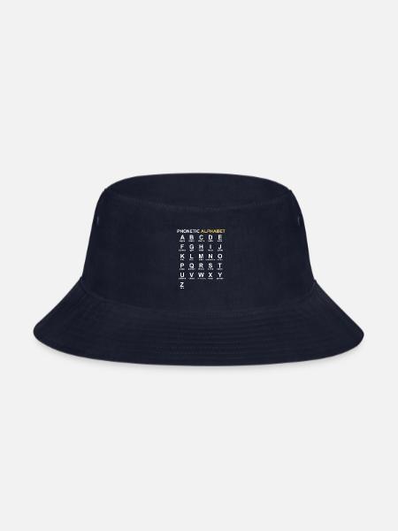 Aviation Phonetic Alphabet - Bucket Hat - navy
