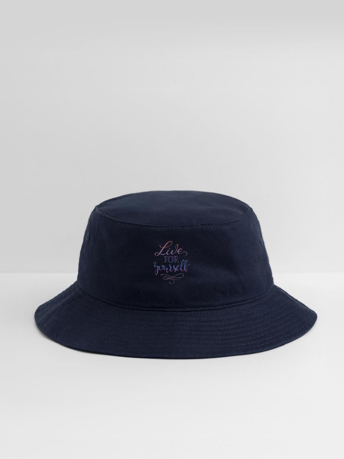 live for yourself - Bucket Hat - navy - Front