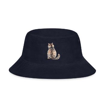 Funny Cat - Bucket Hat - navy - Front