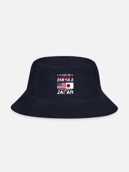 Japanese American Japanese Art Japanese Culture - Bucket Hat - navy