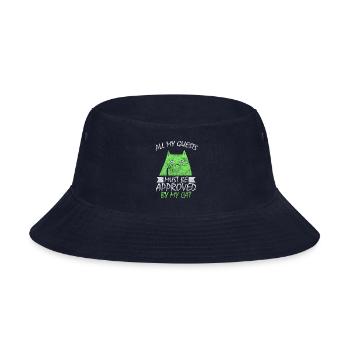Cats Cat Face - Bucket Hat - navy - Front