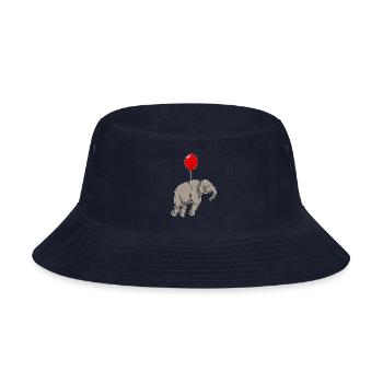 Elephant With Balloon 1 - Bucket Hat - navy - Front