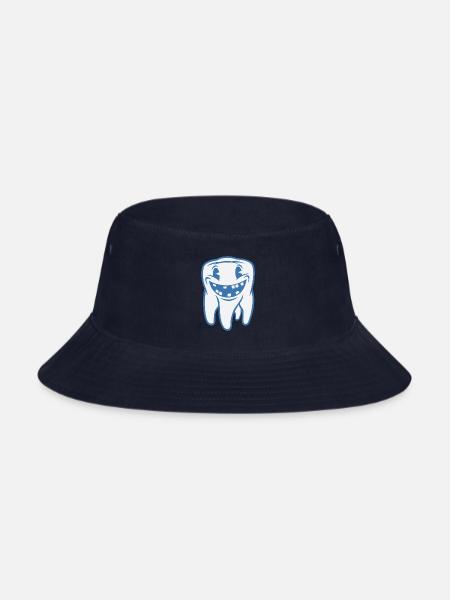 A Semi Toothy Grin 1 - Bucket Hat - navy