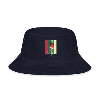 sunset nick kyrgios, retro, vintage - Bucket Hat - navy - Front