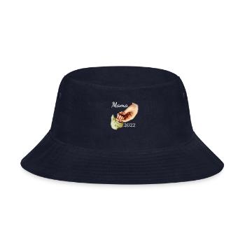 Mama 2022 expectant mothers gift idea baby hand - Bucket Hat - navy - Front