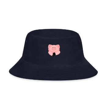Pig Face - Bucket Hat - navy - Front
