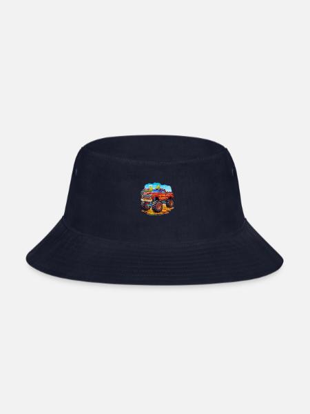 Trailblazer Titans Monster Trucks in the Wild - Bucket Hat - navy
