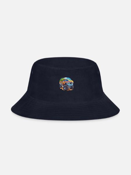 Island Explorer Monster Truck Adventure - Bucket Hat - navy