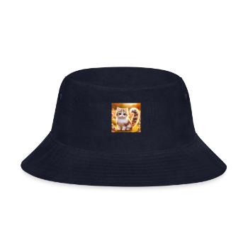 Cutest Cat Drawing - Bucket Hat - navy - Front