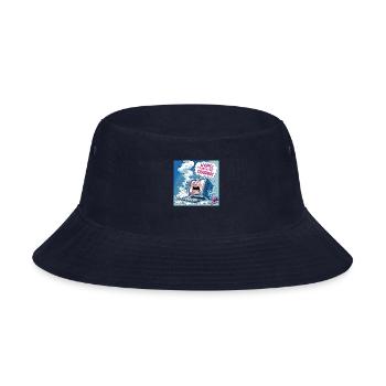 A whimsical hand drawn comic style - Bucket Hat - navy - Front
