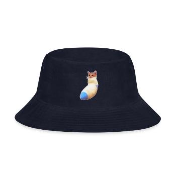 sadcat sock meme funny - Bucket Hat - navy - Front